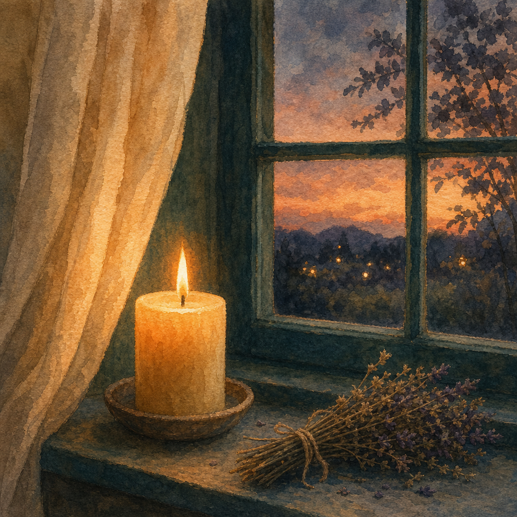 Solenari Care — a candle on the windowsill